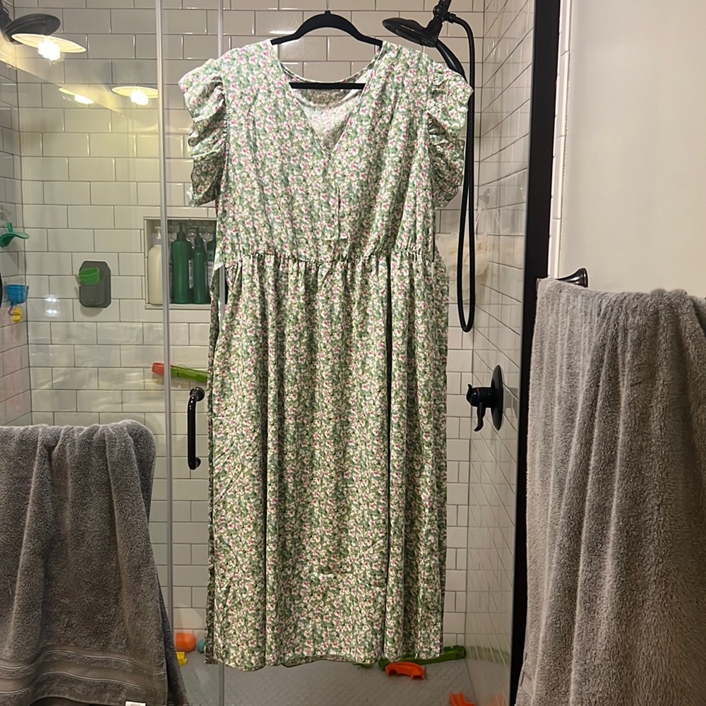 Plus sized floral summer dress